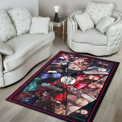 Nezuko Kamado Demon Slayer Area Rug Anime Home Decor Custom For Fans NA051101