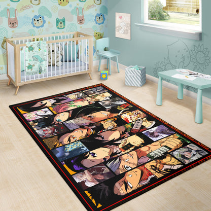 Hashira Strongest Characters Demon Slayer Area Rug Anime Home Decor Custom For Fans NA051001