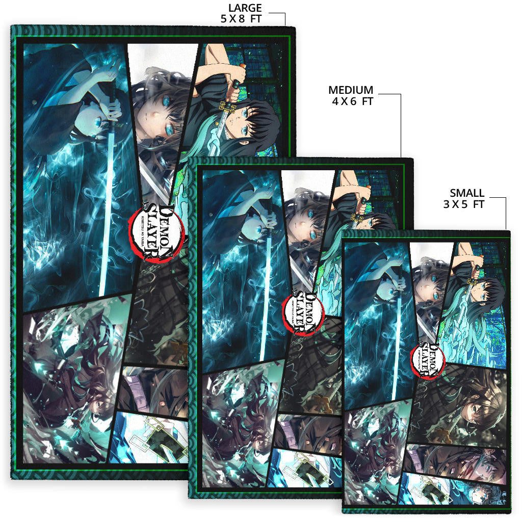 Muichiro Tokito Mist Hashira Demon Slayer Area Rug Anime Home Decor Custom For Fans NA051003