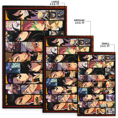 Hashira Strongest Characters Demon Slayer Area Rug Anime Home Decor Custom For Fans NA051001