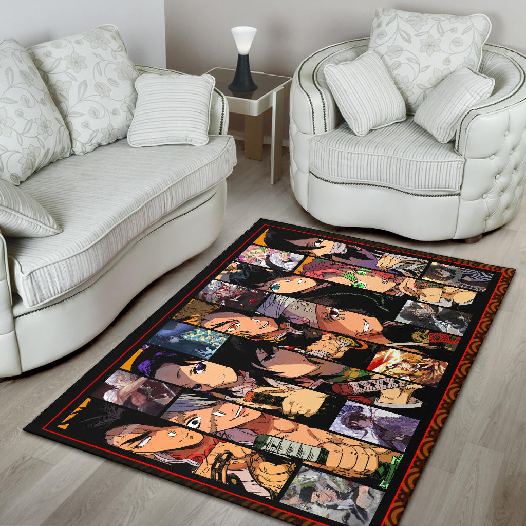 Hashira Strongest Characters Demon Slayer Area Rug Anime Home Decor Custom For Fans NA051001