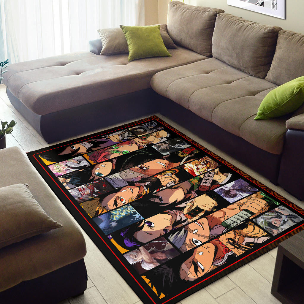 Hashira Strongest Characters Demon Slayer Area Rug Anime Home Decor Custom For Fans NA051001