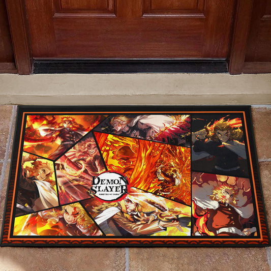 Kyojuro Rengoku Flame Hashira Demon Slayer Door Mat Anime Home Decor Custom For Fans NA051002