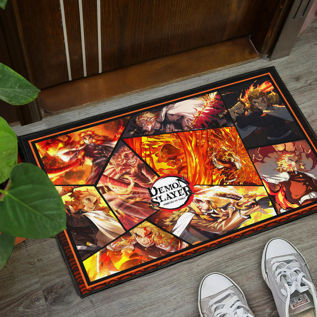 Kyojuro Rengoku Flame Hashira Demon Slayer Door Mat Anime Home Decor Custom For Fans NA051002