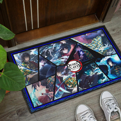 Giyu Tomioka Water Hashira Demon Slayer Door Mat Anime Home Decor Custom For Fans NA051103