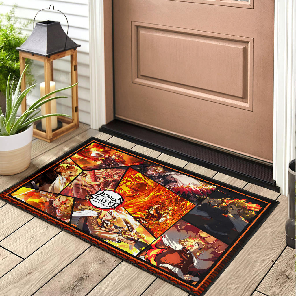 Kyojuro Rengoku Flame Hashira Demon Slayer Door Mat Anime Home Decor Custom For Fans NA051002