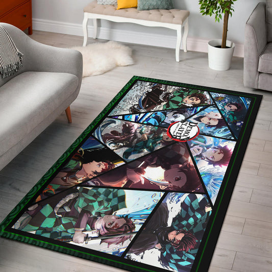 Tanjiro Kamado Demon Slayer Area Rug Anime Home Decor Custom For Fans NA051102