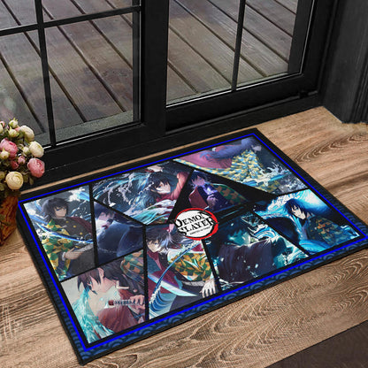 Giyu Tomioka Water Hashira Demon Slayer Door Mat Anime Home Decor Custom For Fans NA051103