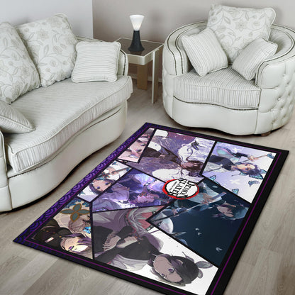 Shinobu Kocho Insect Hashira Demon Slayer Area Rug Anime Home Decor Custom For Fans NA051104