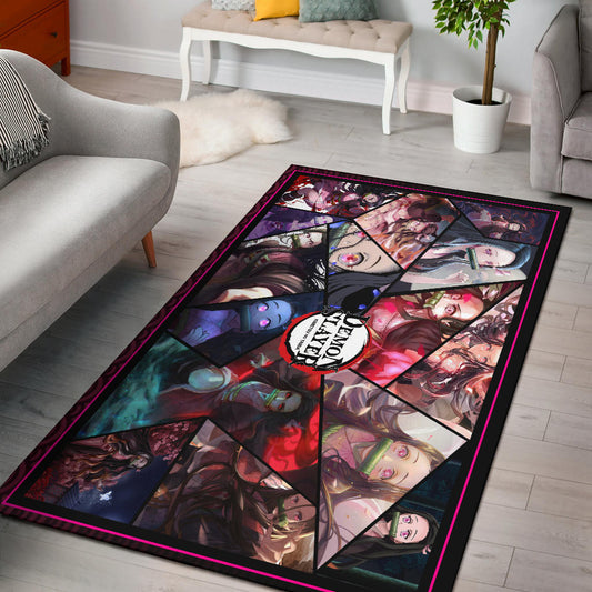 Nezuko Kamado Demon Slayer Area Rug Anime Home Decor Custom For Fans NA051101