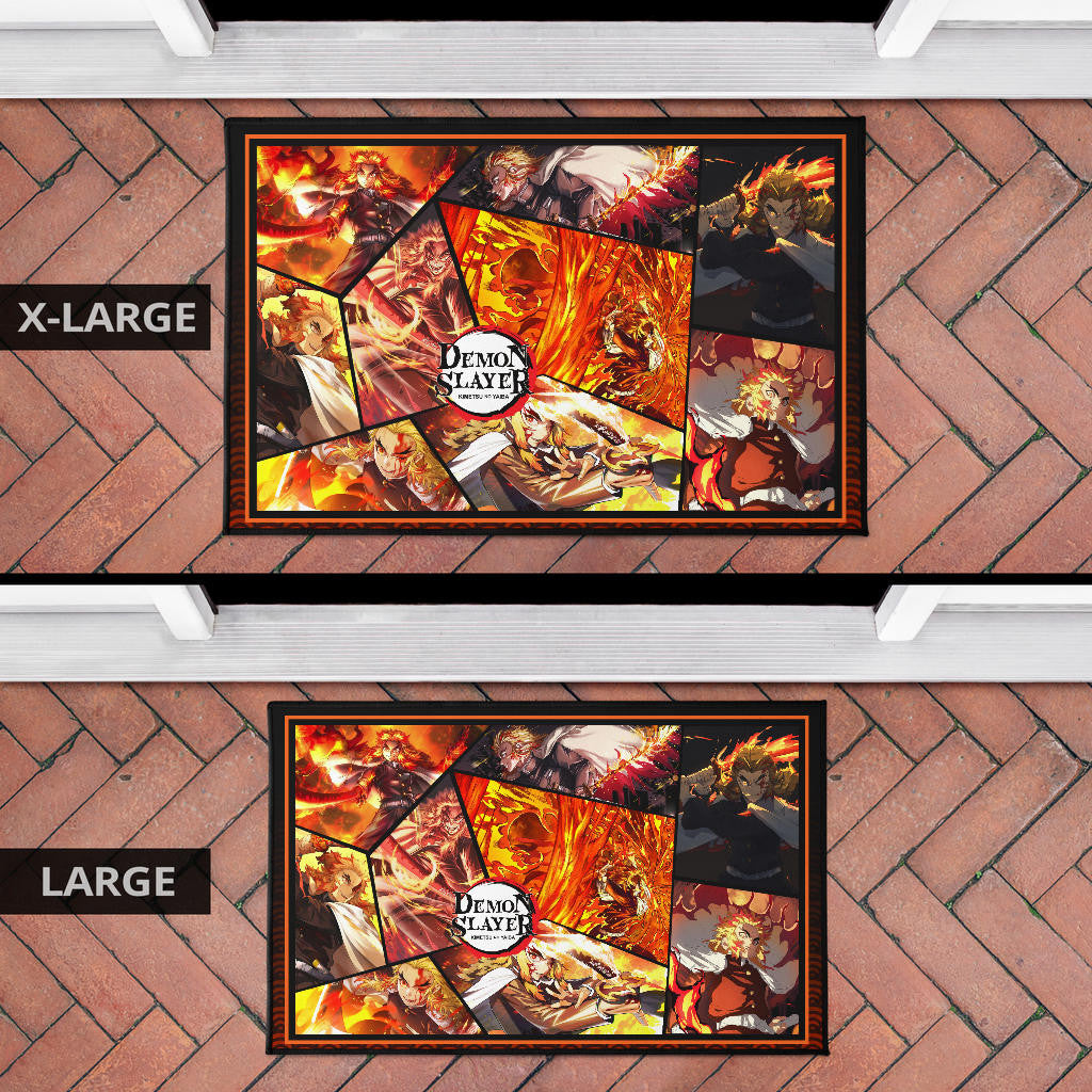 Kyojuro Rengoku Flame Hashira Demon Slayer Door Mat Anime Home Decor Custom For Fans NA051002