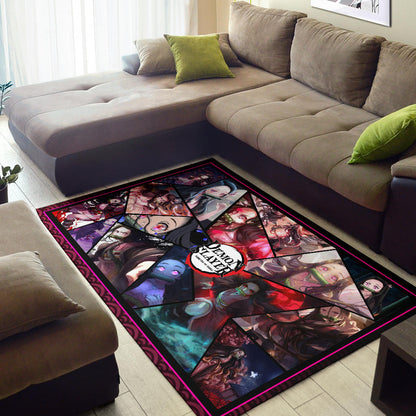 Nezuko Kamado Demon Slayer Area Rug Anime Home Decor Custom For Fans NA051101