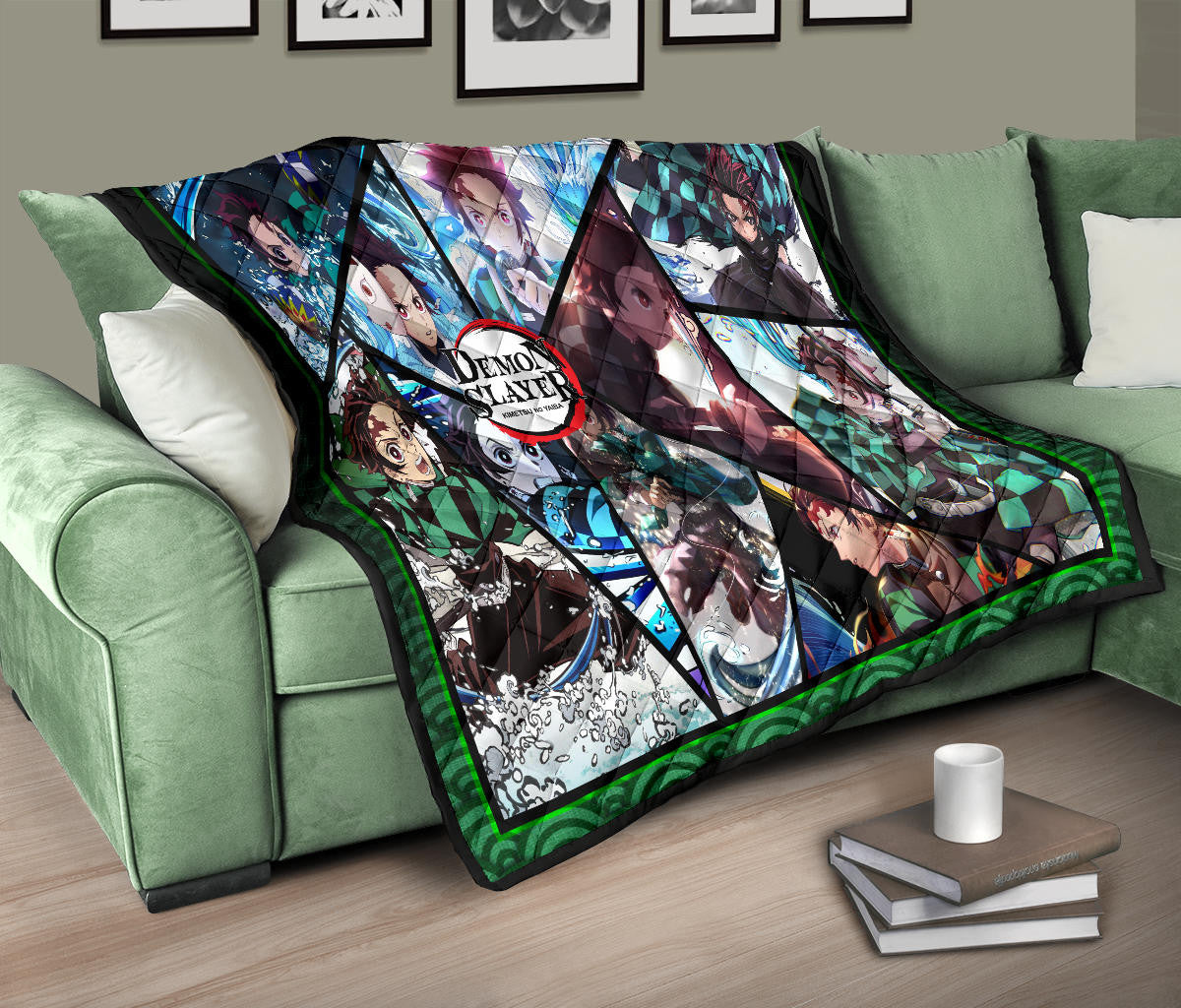 Tanjiro Kamado Demon Slayer Area Rug Anime Home Decor Custom For Fans NA052006