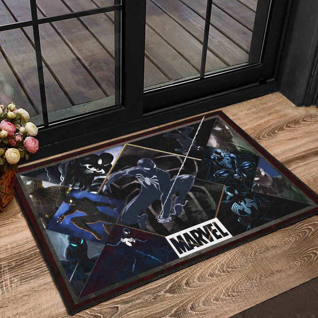 Black Spider Man Door Mat Movie Home Decor Custom For Fans NT051101
