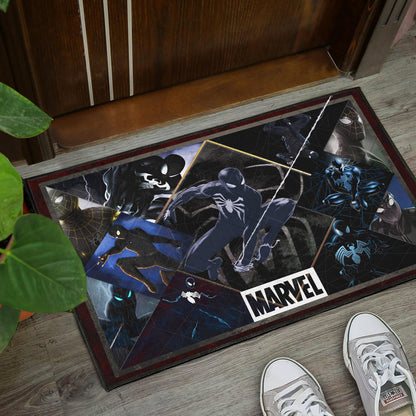 Black Spider Man Door Mat Movie Home Decor Custom For Fans NT051101
