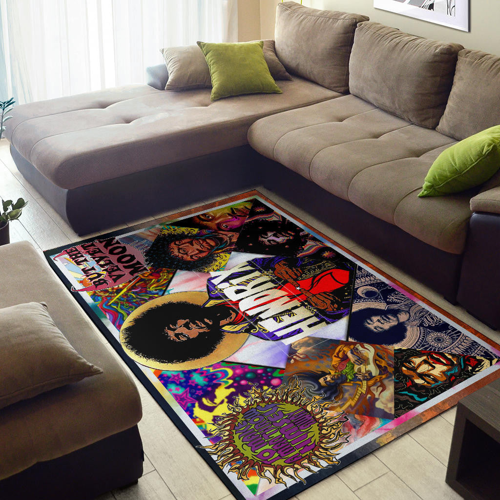 Jimi Hendrix Area Rug Singer Home Decor Custom For Fans NT050902