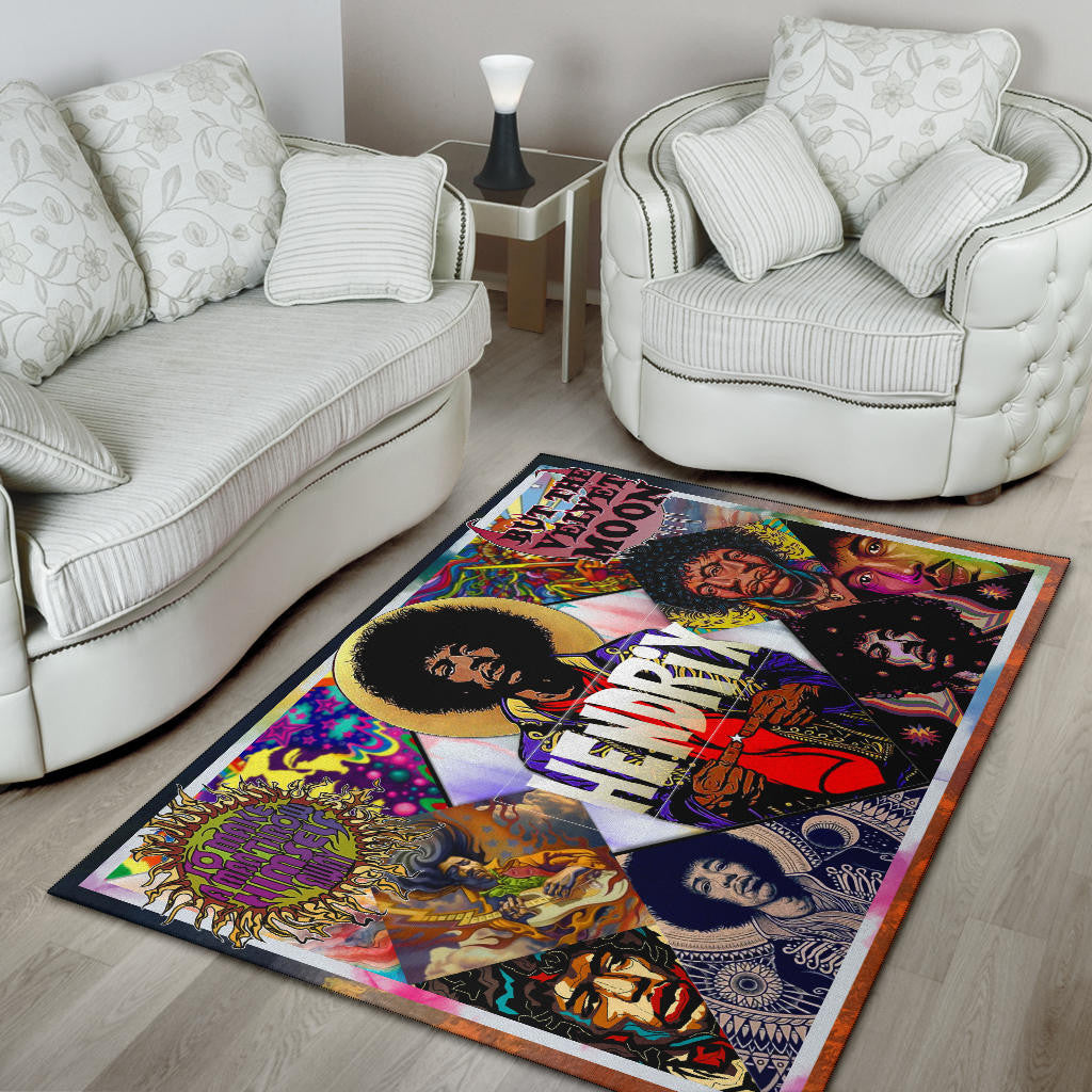 Jimi Hendrix Area Rug Singer Home Decor Custom For Fans NT050902