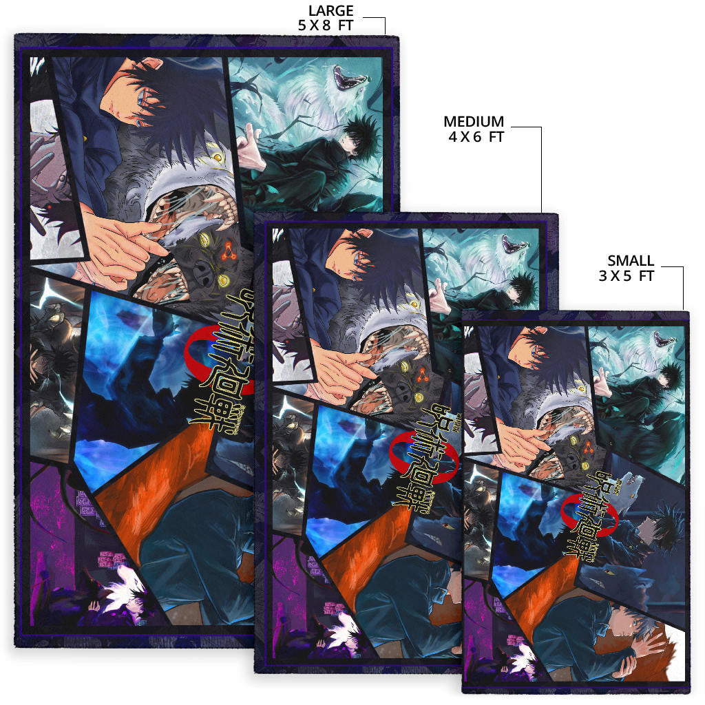 Megumi Fushiguro Jujutsu Kaisen Area Rug Anime Home Decor Custom For Fans NA052304