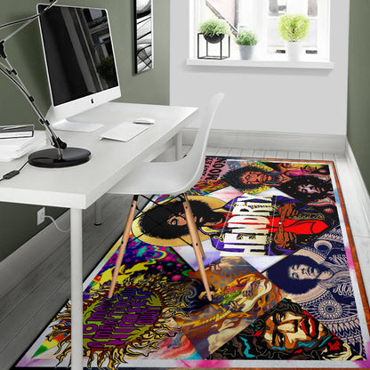 Jimi Hendrix Area Rug Singer Home Decor Custom For Fans NT050902