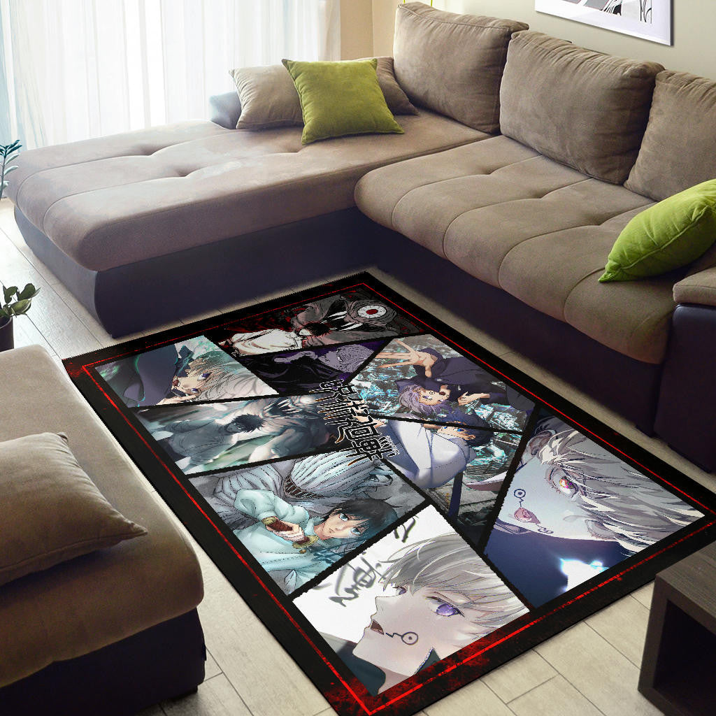 Toge Inumaki And Junpei Yoshino Jujutsu Kaisen Area Rug Anime Home Decor Custom For Fans NA052503
