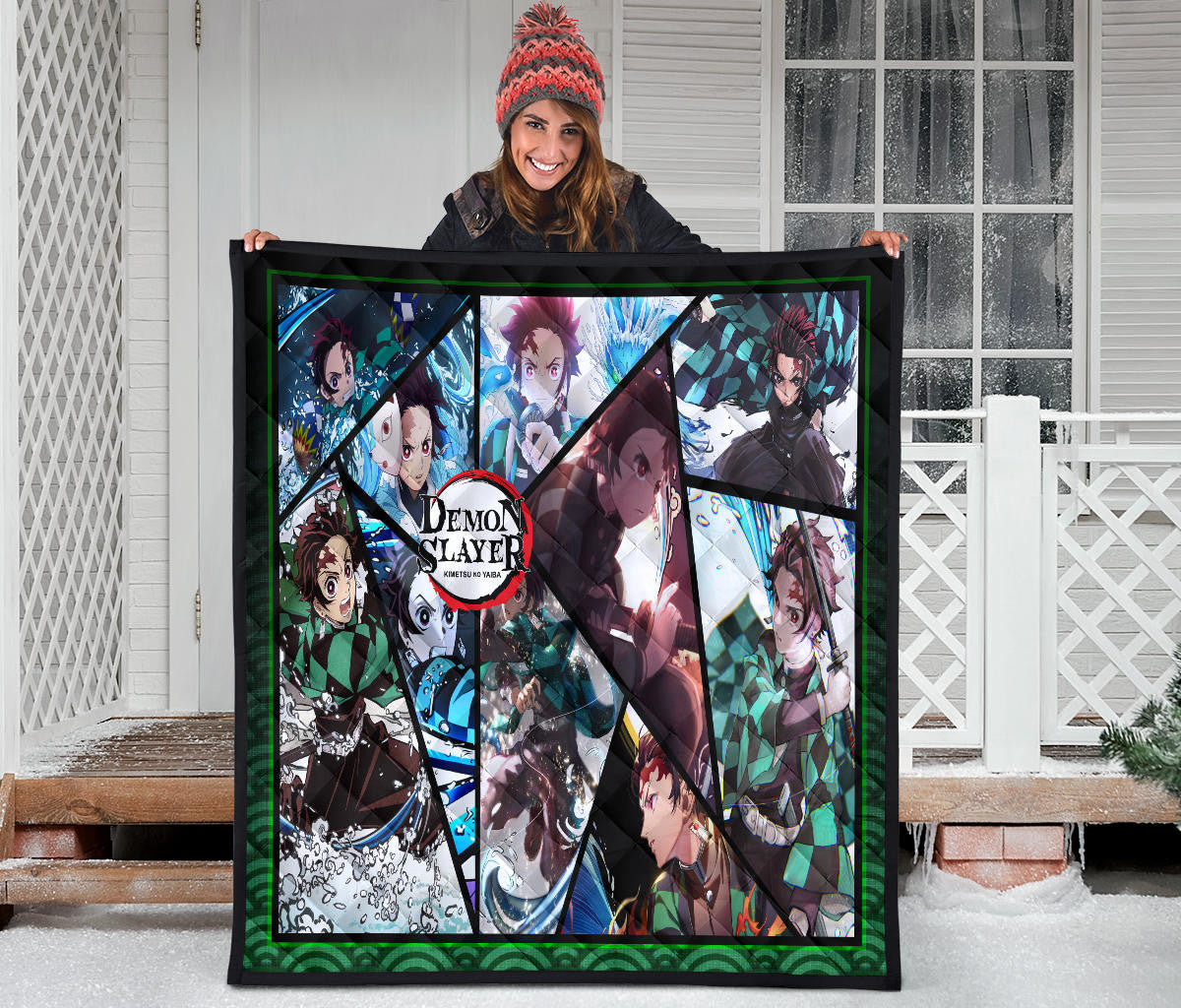 Tanjiro Kamado Demon Slayer Area Rug Anime Home Decor Custom For Fans NA052006