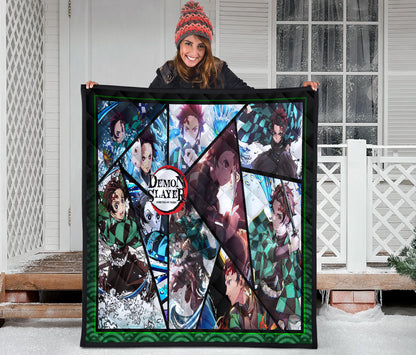 Tanjiro Kamado Demon Slayer Area Rug Anime Home Decor Custom For Fans NA052006