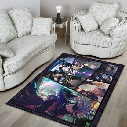 Satoru Gojo Jujutsu Kaisen Area Rug Anime Home Decor Custom For Fans NA052001
