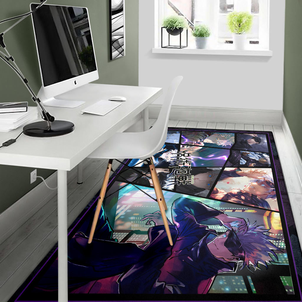 Satoru Gojo Jujutsu Kaisen Area Rug Anime Home Decor Custom For Fans NA052001