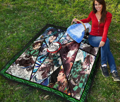 Tanjiro Kamado Demon Slayer Area Rug Anime Home Decor Custom For Fans NA052006