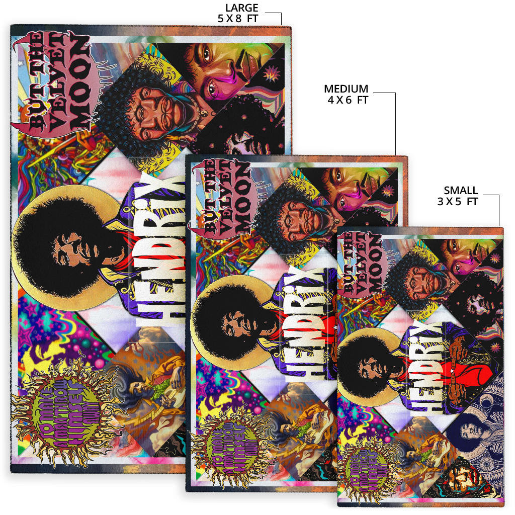 Jimi Hendrix Area Rug Singer Home Decor Custom For Fans NT050902