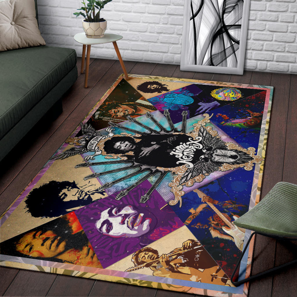 Jimi Hendrix Area Rug Singer Home Decor Custom For Fans NT051001