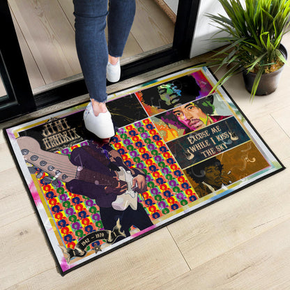 Jimi Hendrix Door Mat Singer Home Decor Custom For Fans NT050601