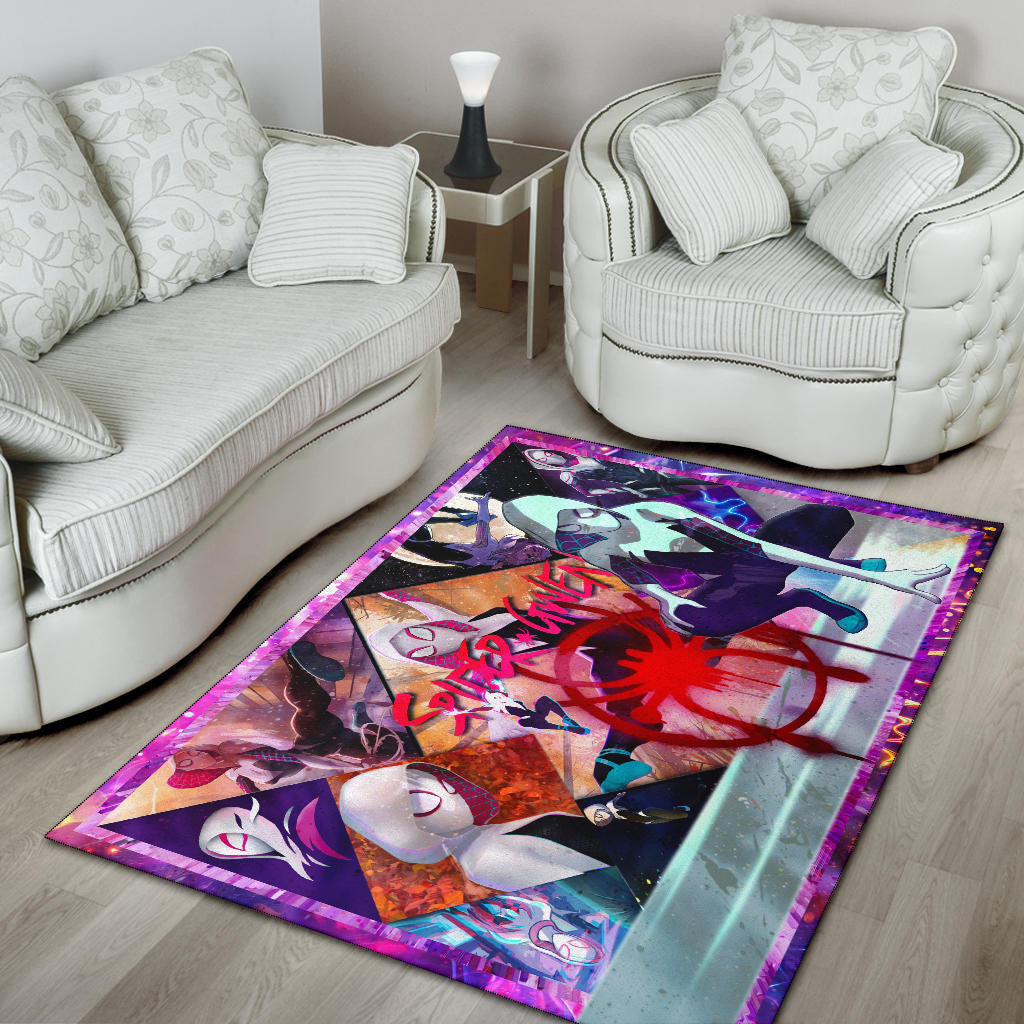 Spider Gwen Into The Spiderverse Area Rug Movie Home Decor Custom For Fans NT051002