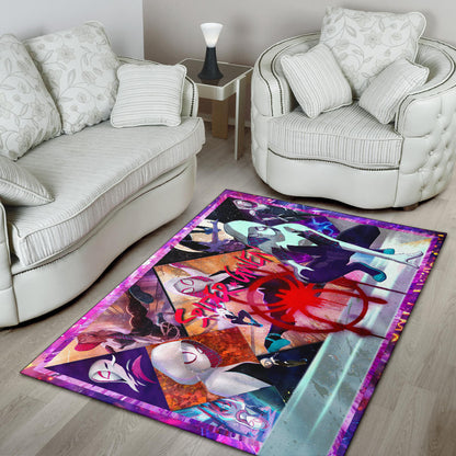 Spider Gwen Into The Spiderverse Area Rug Movie Home Decor Custom For Fans NT051002