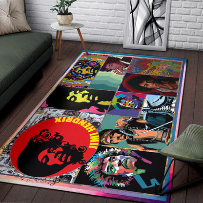 Jimi Hendrix Area Rug Singer Home Decor Custom For Fans NT050502