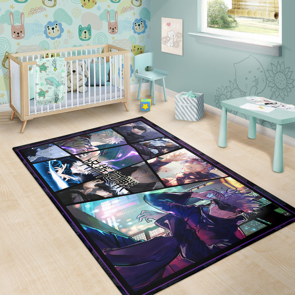 Satoru Gojo Jujutsu Kaisen Area Rug Anime Home Decor Custom For Fans NA052001