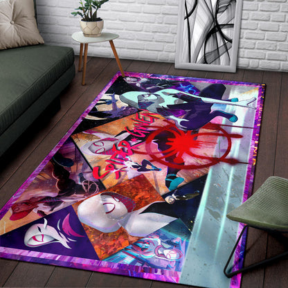 Spider Gwen Into The Spiderverse Area Rug Movie Home Decor Custom For Fans NT051002