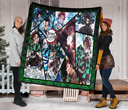 Tanjiro Kamado Demon Slayer Area Rug Anime Home Decor Custom For Fans NA052006
