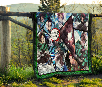 Tanjiro Kamado Demon Slayer Area Rug Anime Home Decor Custom For Fans NA052006