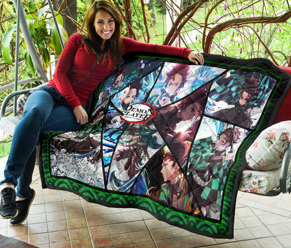 Tanjiro Kamado Demon Slayer Area Rug Anime Home Decor Custom For Fans NA052006