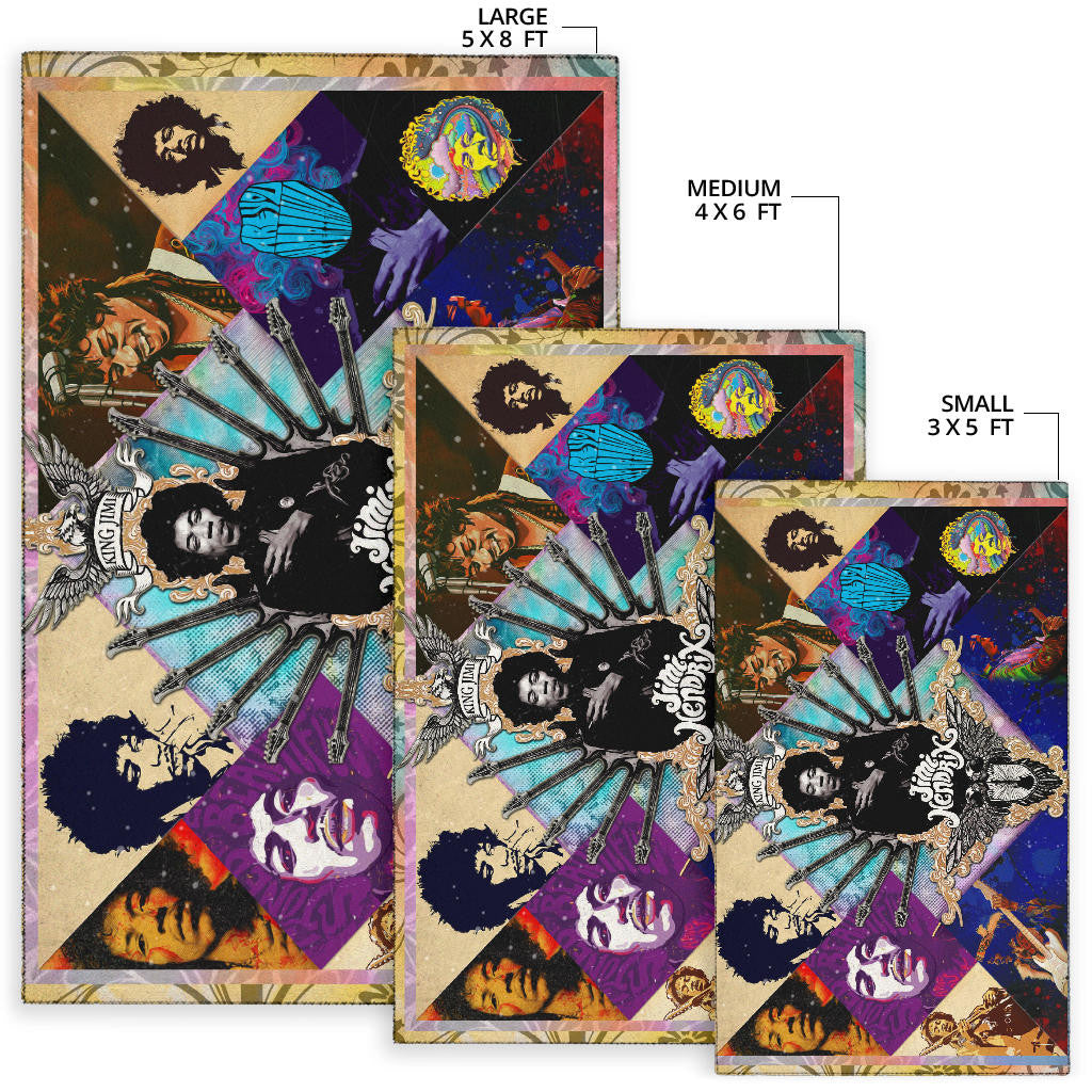 Jimi Hendrix Area Rug Singer Home Decor Custom For Fans NT051001