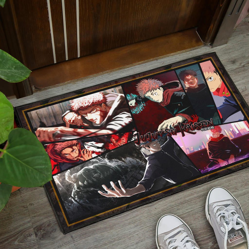 Itadori Yuji Jujutsu Kaisen Door Mat Anime Home Decor Custom For Fans NA052003