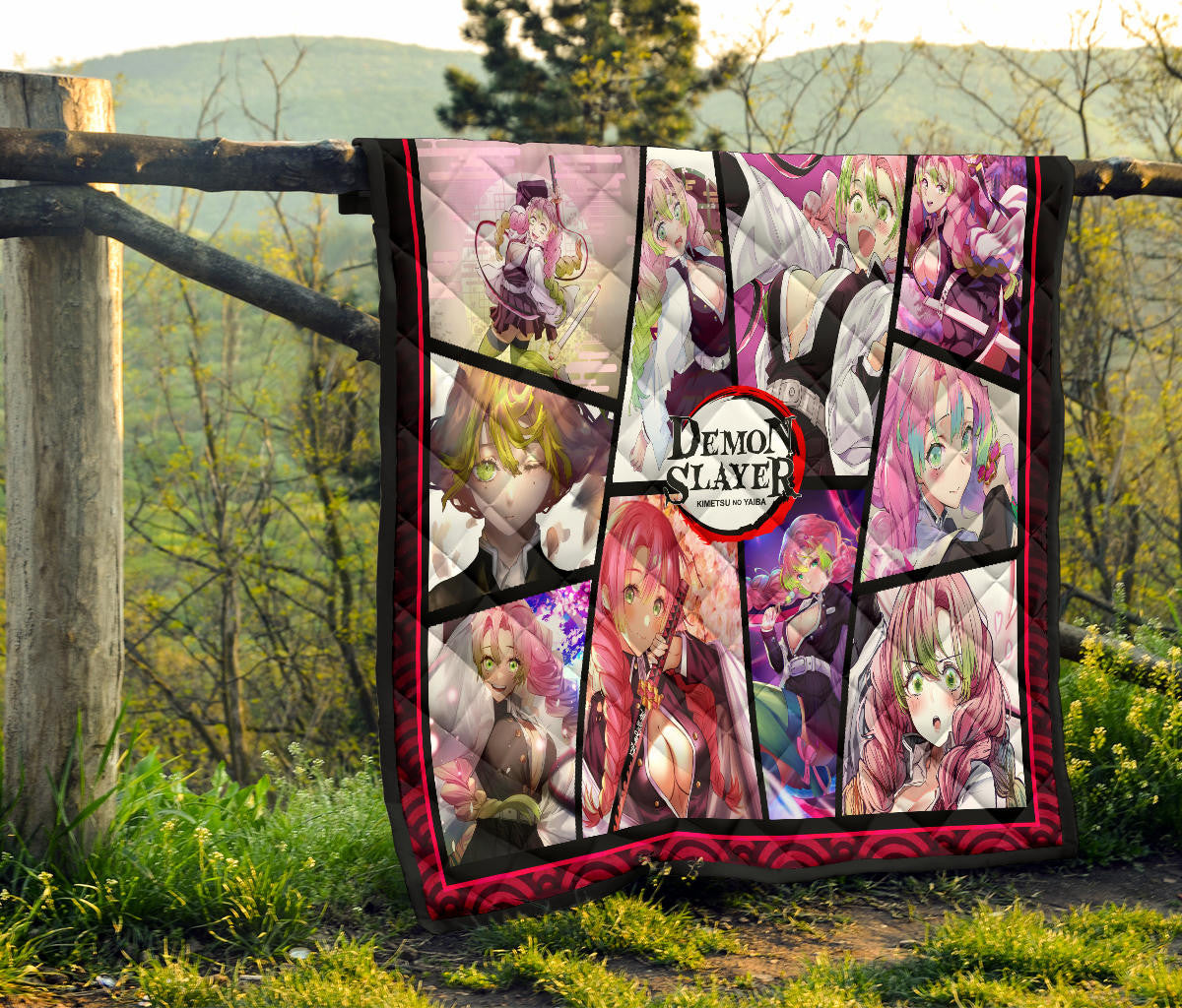 Mitsuri Kanroji Love Hashira Demon Slayer Area Rug Anime Home Decor Custom For Fans NA052004