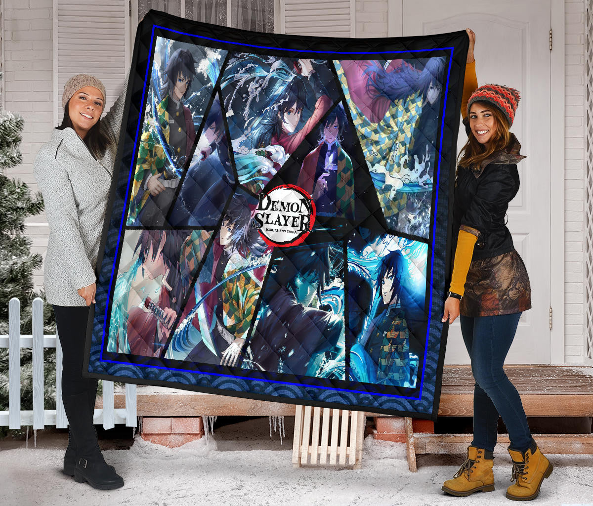 Giyu Tomioka Water Hashira Demon Slayer Area Rug Anime Home Decor Custom For Fans NA052007