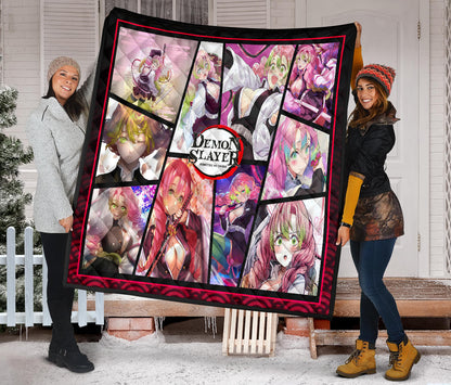 Mitsuri Kanroji Love Hashira Demon Slayer Area Rug Anime Home Decor Custom For Fans NA052004