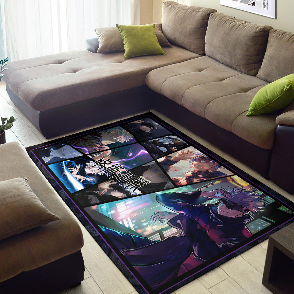 Satoru Gojo Jujutsu Kaisen Area Rug Anime Home Decor Custom For Fans NA052001