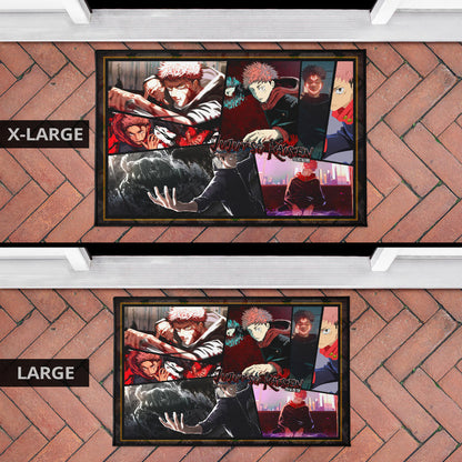 Itadori Yuji Jujutsu Kaisen Door Mat Anime Home Decor Custom For Fans NA052003