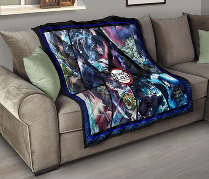 Giyu Tomioka Water Hashira Demon Slayer Area Rug Anime Home Decor Custom For Fans NA052007