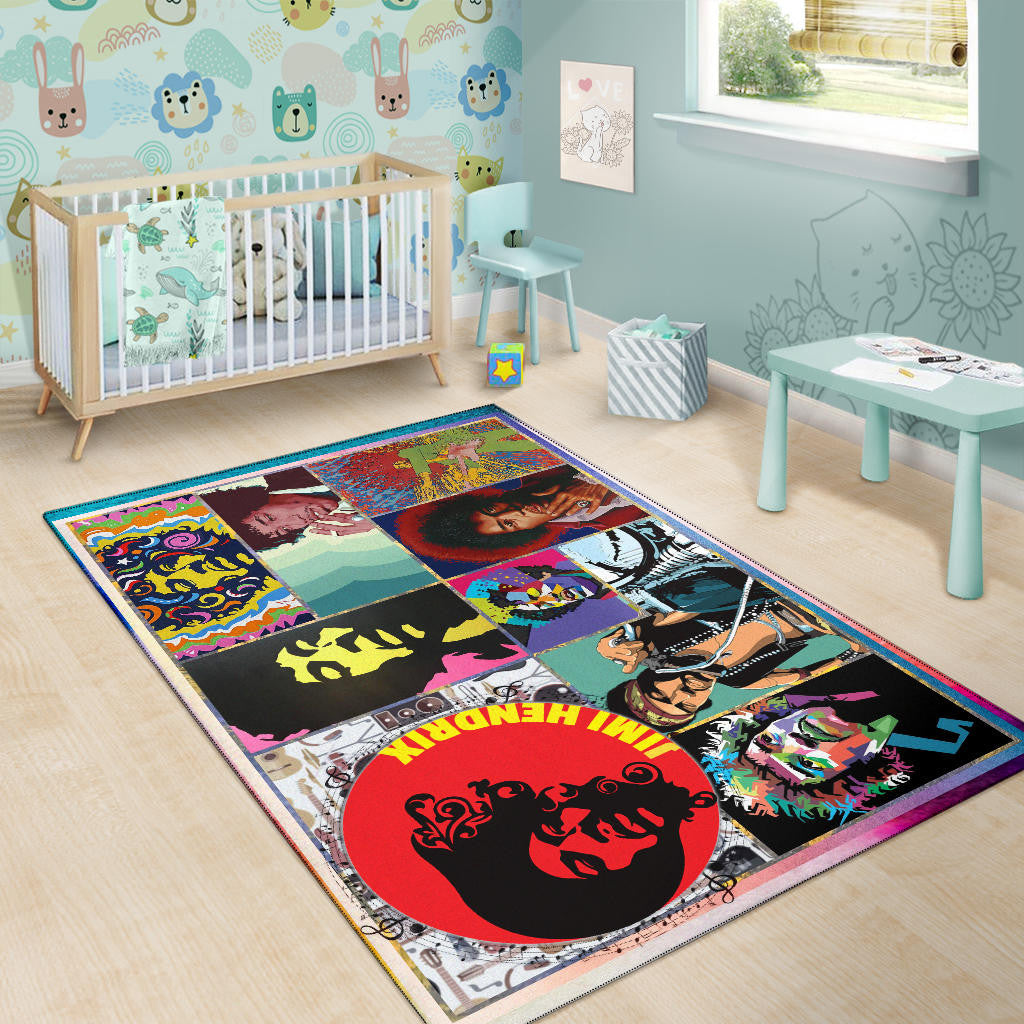 Jimi Hendrix Area Rug Singer Home Decor Custom For Fans NT050502
