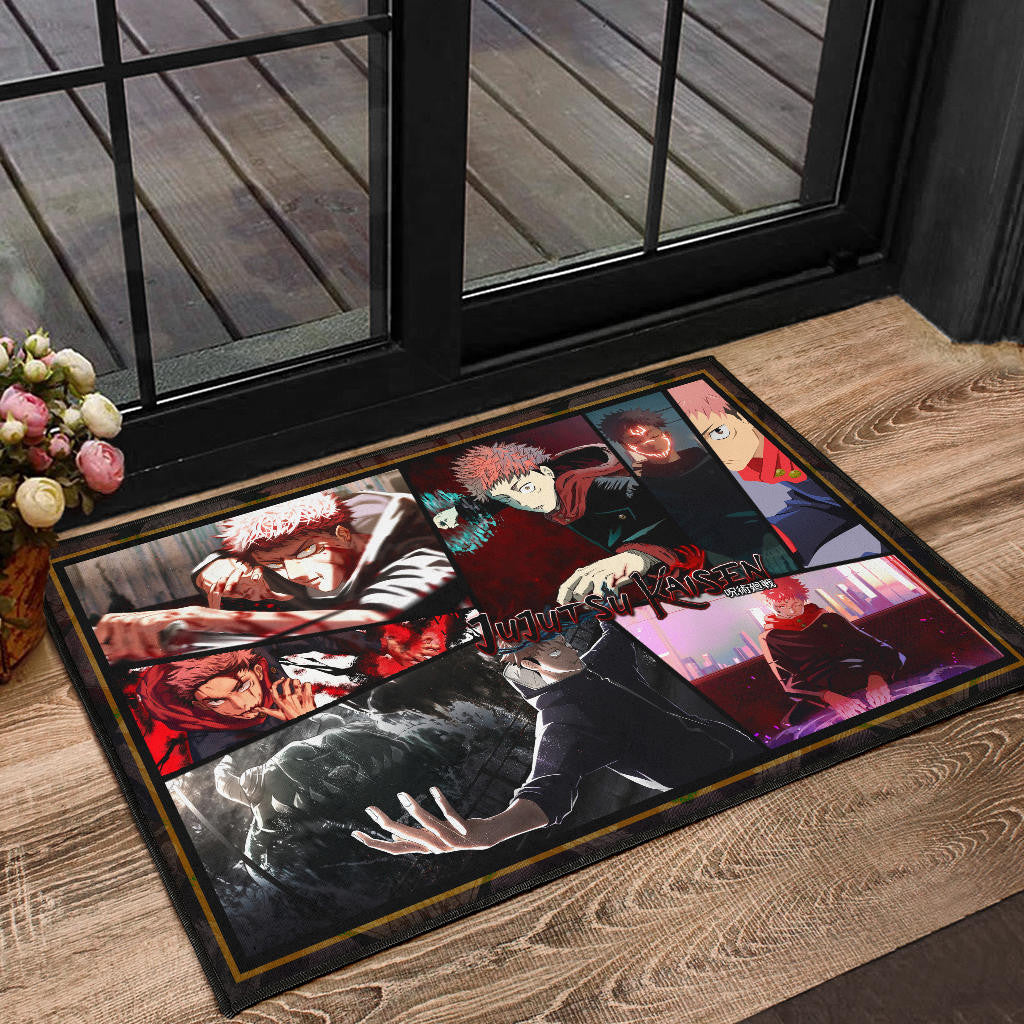 Itadori Yuji Jujutsu Kaisen Door Mat Anime Home Decor Custom For Fans NA052003